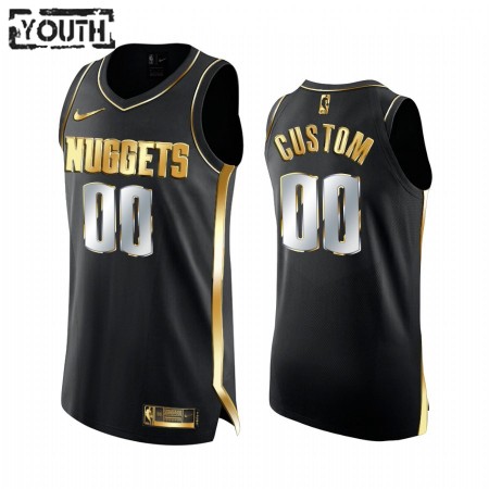 Maillot Basket Denver Nuggets Personnalisé 2020-21 Noir Golden Edition Swingman - Enfant